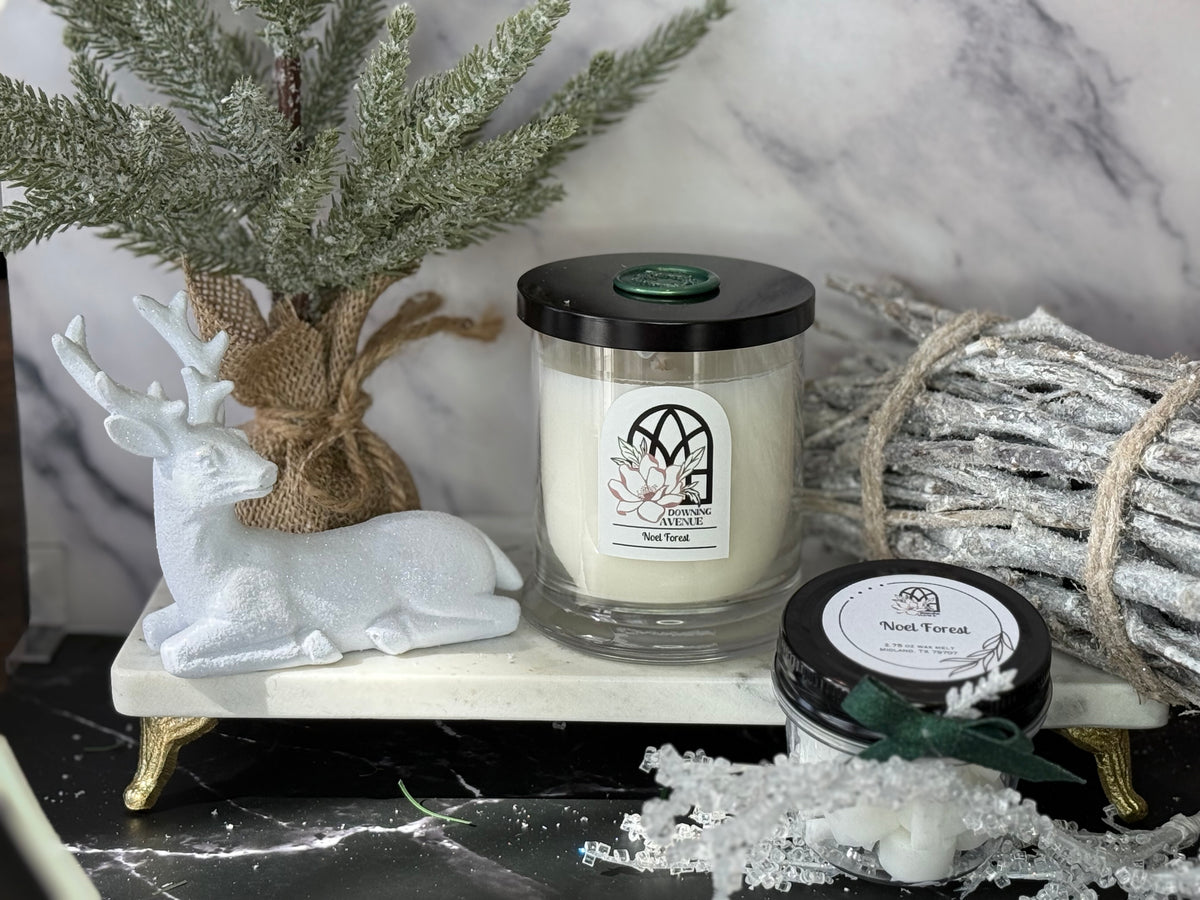 Noel Forest candle and wax melts by Downing Avenue